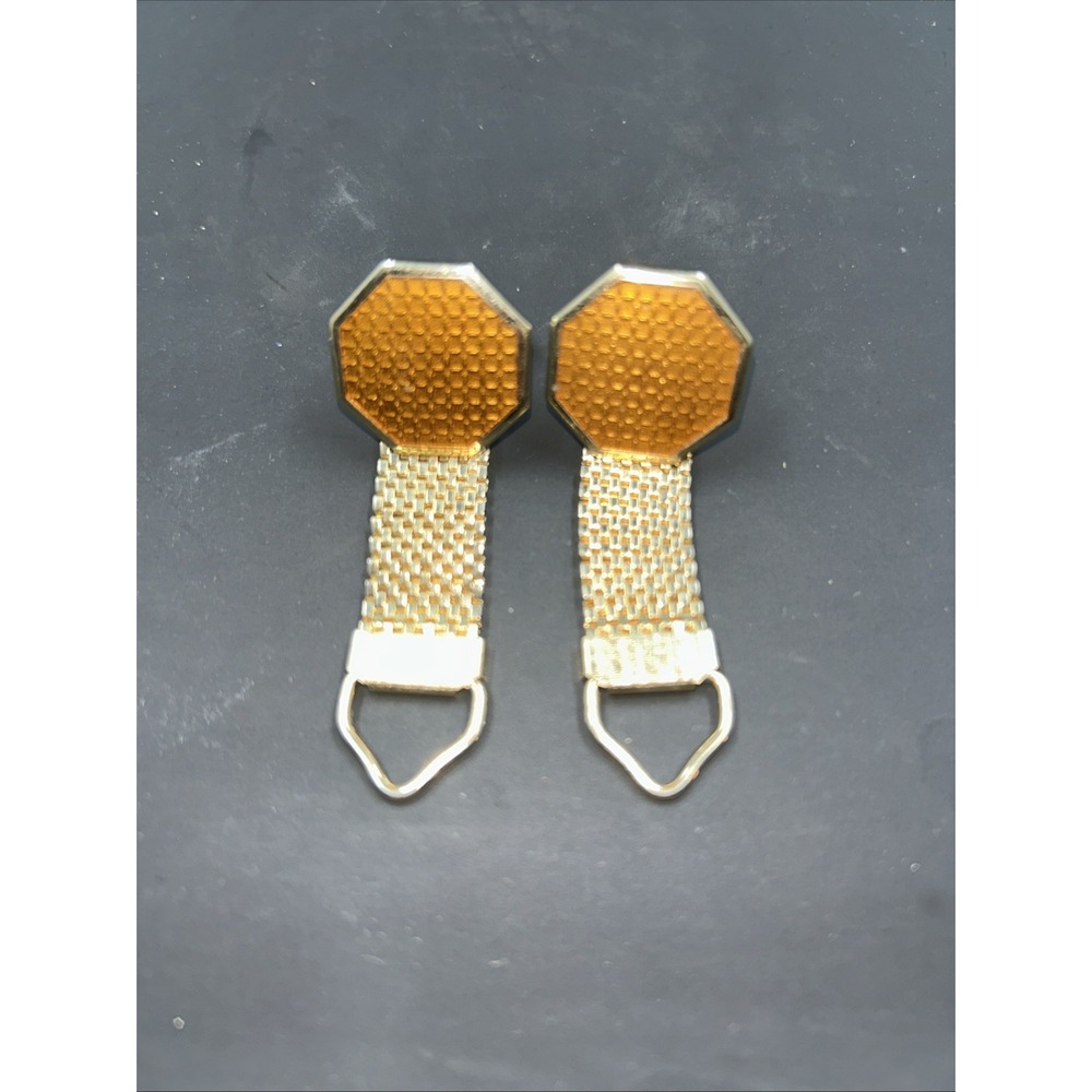 Vintage Goldtone Wraparound Mesh Cufflinks‎